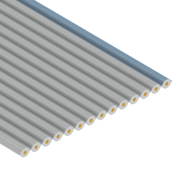 3355/14 100 - 14 strand ribbon-gray with blue