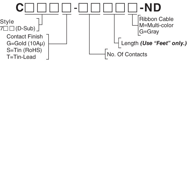 C7FXS-0906G - CW Part Number Breakdown 7
