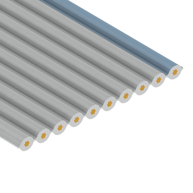 3355/10 300 - 10 strand ribbon-gray with blue