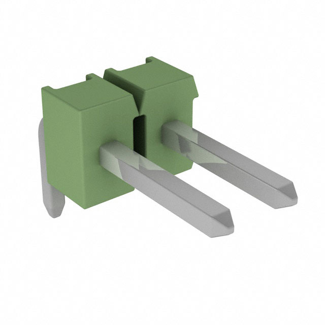 826949-2 - Breakaway TH RA Tin 2 Pins Green
