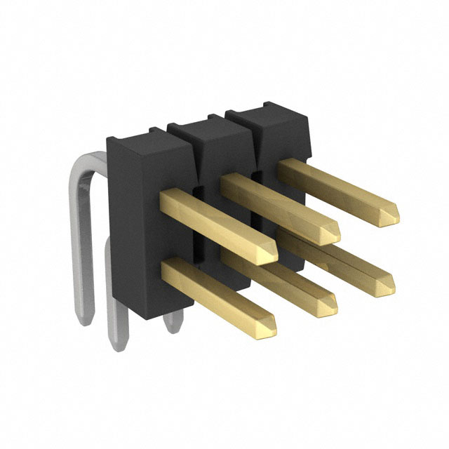 4-102975-0-03 - AMPMODU Mod II Breakaway Dual TH RA Gold 6 Pins