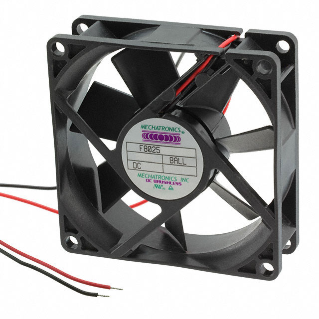F8025X12B-FHR - FAN AXIAL 80X25MM