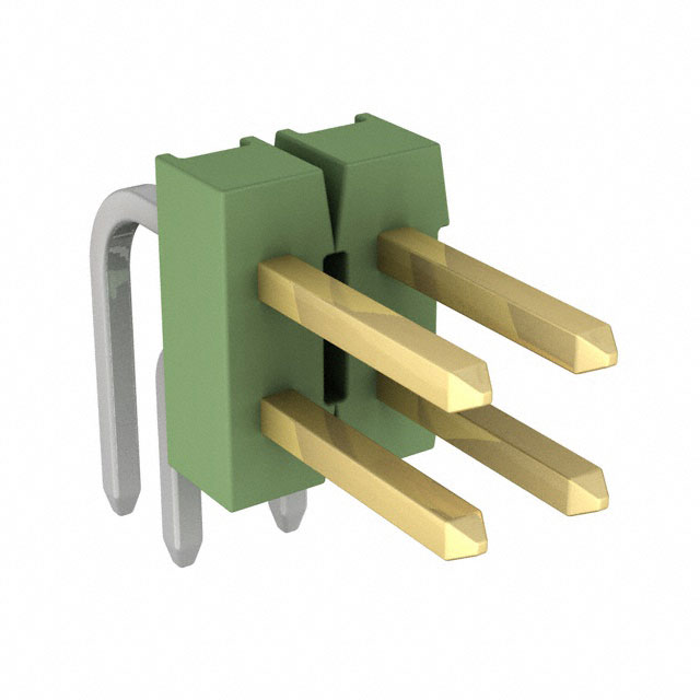 826662-2 - Breakaway Dual TH RA Gold 4 Pins Green