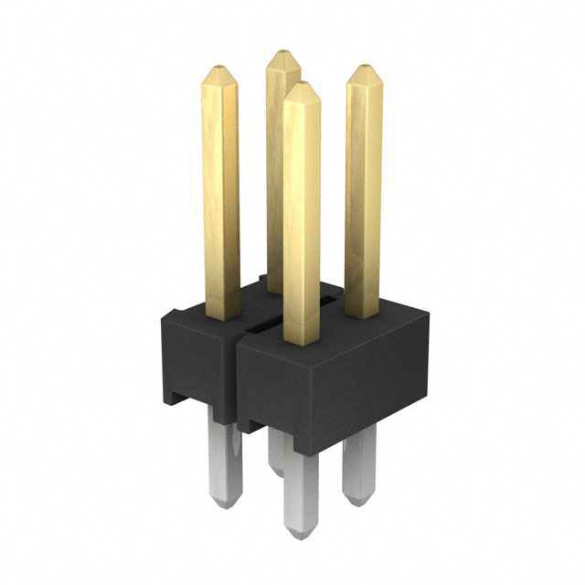 4-102973-0-02 - AMPMODU Mod II Breakaway Dual Vert Gold 4 Pin