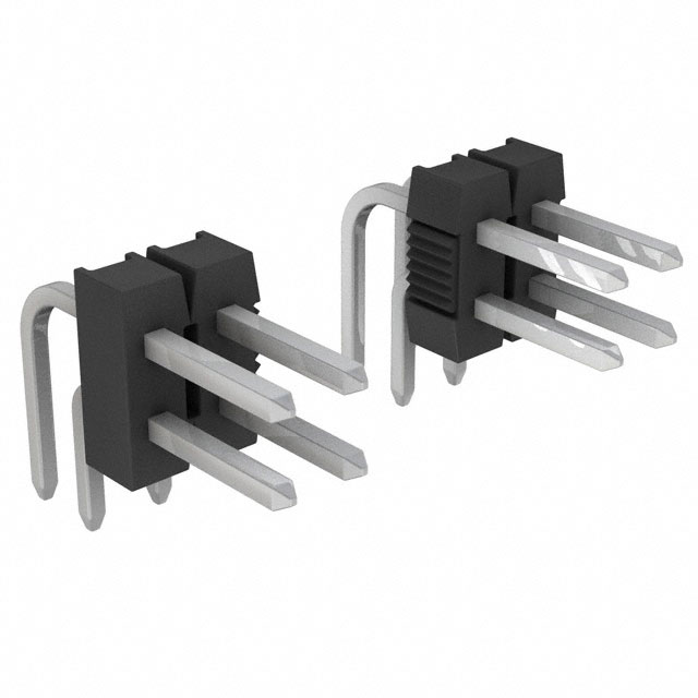 4-103330-0-07 - AMPMODU Mod II Breakaway Dual TH RA Tin xx Pins
