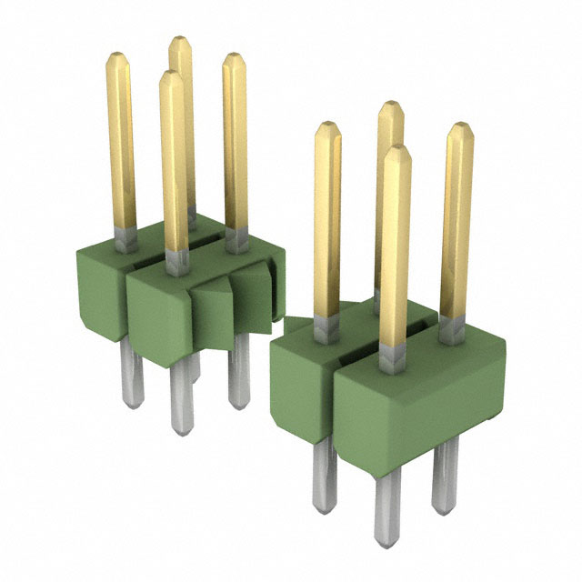 829394-8 - AMPMODU Mod II Dual Gold xx Pins Green