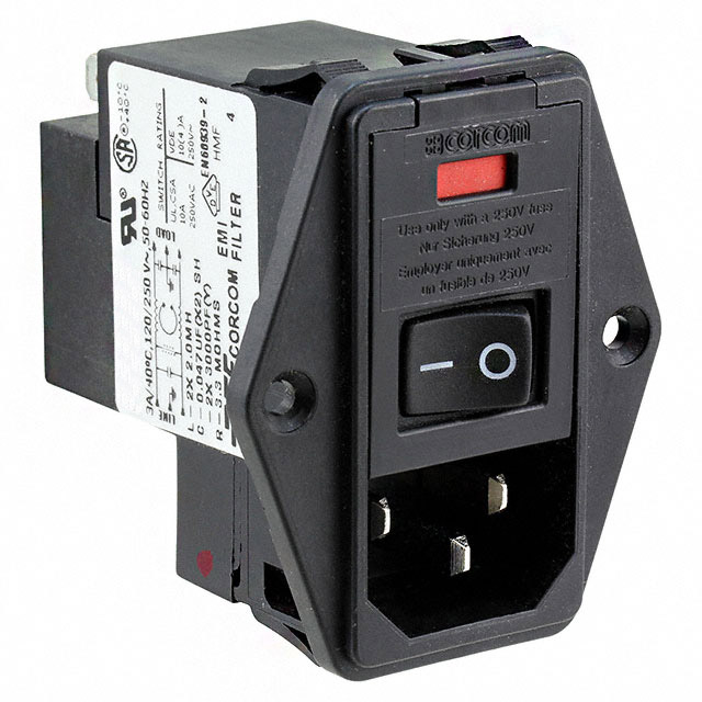 PE0S0DS30 - P, Corcom; Fuse Holder, Switch On/Off Non-Illuminated