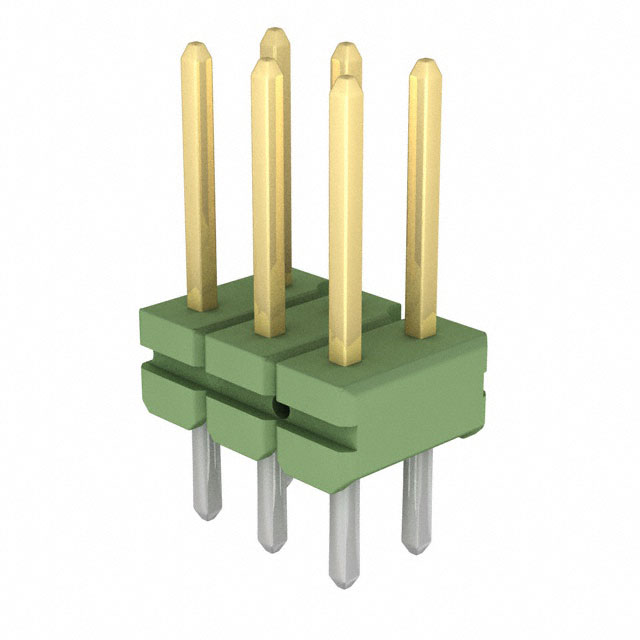 825440-3 - Breakaway Dual Gold 6 Pins Green