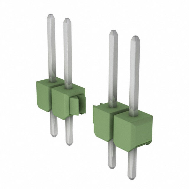 828214-6 - AMPMODU Mod II Breakaway Vert xx Tin Pins Green